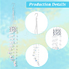 Flower Round Glass Beads Tassel Hanging Suncatchers for Window Garden Outdoor Decoration HJEW-WH20020-007D-5