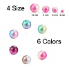Rainbow Acrylic Imitation Pearl Beads OACR-YW0001-05-4