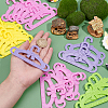 CHGCRAFT 40Pcs 4 Colors Bowknot & Star Pattern Plastic Doll Clothes Hangers DIY-CA0003-48-3