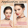 2Pcs 2 Colors Alloy Pave Synthetic Turquoise Oval Imitation Leather Choker Necklaces for Women NJEW-CY0001-06-5