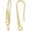 10 Pairs Rack Plating Brass Earring Hooks EJEW-BBC0002-26-1