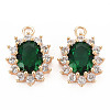 Brass Micro Pave Cubic Zirconia Charms KK-N232-300A-1