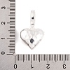 925 Sterling Silver Love Heart Pendants STER-P058-01B-S-3