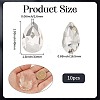 10Pcs Transparent Glass Pendants GLAA-SP0001-45B-2
