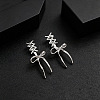 Alloy Bowknot Stud Earrings for Women WG9B155-01-2