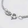 Anti-Tarnish Rhodium Plated 925 Sterling Silver Chain Necklaces STER-F039-45cm-16P-2