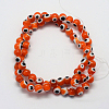 Handmade Evil Eye Lampwork Round Bead Strands LAMP-L055-10mm-03-2