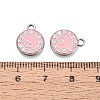 Rack Plating Alloy Enamel Pendants ENAM-N070-01A-02P-03-3