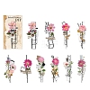 20Pcs 10 Styles Simulated Dried Flower Theme PET Stickers Sets PW-WG76900-06-1