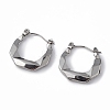 Non-Tarnish 304 Stainless Steel Twist Round Hoop Earrings for Women EJEW-I284-06P-1