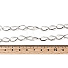 304 Stainless Steel Teardrop Link Chain Necklaces for Women Men NJEW-A058-02P-5