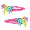 2Pcs Cute Bright Sparkle Unicorn Snap Hair Clips PW-WG9B2E6-03-1