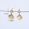 Elegant Brass Pave Clear Cubic Zirconia Stud Earrings OC6724-4