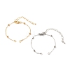 Handmade Brass Satellite Chain Bracelets Making Accessories AJEW-JB01025-1