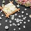 300Pcs ABS Plastic Imitation Pearl Flower Bead Caps KY-CJ0001-59-5