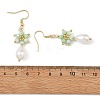 Anti-Tarnish Electroplate Bicone Glass Pearl Teardrop Beads Dangle Earrings EJEW-MZ00765-02-4
