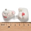 Flocky Opaque Resin Pendants RESI-I335-01P-01-3