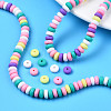 Handmade Polymer Clay Beads Strands CLAY-N008-008R-4