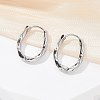 Brass Twist Hoop Earrings EJEW-Q014-02P-1