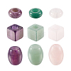 Fashewelry 9Pcs 9 Style Natural Green Aventurine & Rose Quartz & Amethyst  European Beads G-FW0001-21-1