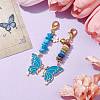 Butterfly Alloy Enamel Pendants Decoraiton HJEW-JM01637-4