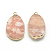 Natural Gemstone Pendants G-Q494-36A-2