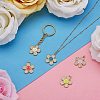 5Pcs 5 Colors Brass Micro Pave Clear Cubic Zirconia Pendants ZIRC-SZ0003-95-4