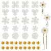 50Pcs 5 Styles Transparent Acrylic Bead Caps MACR-TA0002-88-2