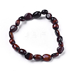 Dyed & Heated Natural Red Tiger Eye Bead Stretch Bracelets BJEW-K213-13-2