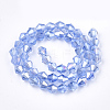 Electroplate Glass Beads Strands X-EGLA-Q118-6mm-B04-2