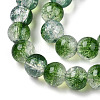 Transparent Crackle Baking Painted Glass Beads Strands DGLA-T003-01C-04-3
