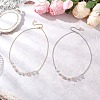 2Pcs 2 Colors Crackle Glass Rondelle Beaded Necklaces NJEW-JN05485-1