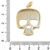 Brass Micro Pave Cubic Zirconia Pendants KK-L209-102G-02-3