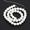 Natural White Jade Round Bead Strands G-J285-01-2