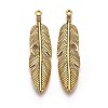 Tibetan Style Alloy Feather Big Pendants LS-TIBEP-A12720-AG-RS-1