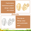 ANATTASOUL 2 Pairs 2 Colors Brass Twist Oval Cuff Earrings EJEW-AN0004-92-3