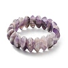 Bicone Natural Amethyst Beads Stretch Bracelets for Women Men BJEW-C097-05A-5