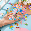 52Pcs 2 Sets Letter A~Z Embroider Thread Cloth on/Sew On Patches PATC-TA0001-40-8