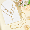 4Pcs 4 Sizes 304 Stainless Steel Paperclip Chain Necklaces NJEW-GA00001-4