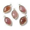 Natural Strawberry Quartz Pendants G-B009-01G-Z-1