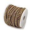 Brass Enamel Leaf Link Chains CHC-F021-02G-10-3
