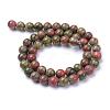 Natural Unakite Bead Strands G-R345-4mm-49-2