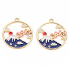 Alloy Enamel Pendants ENAM-S126-112-NR-2