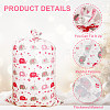 2Pcs 2 Colors Christmas Rectangle Plastic Elephant Print Gift Storage Big Bags ABAG-WH20010-07-6