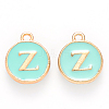 Golden Plated Alloy Enamel Charms ENAM-S118-05Z-1