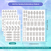 4 Sheets 11.6x8.2 Inch Stick and Stitch Embroidery Patterns DIY-WH0455-144-2