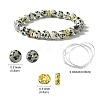 DIY Natural Dalmatian Jasper Round Beaded Stretch Bracelet Making Kit DIY-YW0008-47-1