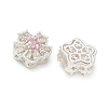 Brass Micro Pave Cubic Zirconia Beads CU-CBA3F77-08S-02-2