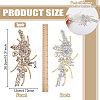 Flower Resin Rhinestone Decorative Corsages for Clothing Accessories PATC-WH0021-064I-2