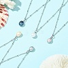 Natural Cultured Freshwater Pearl Potato Pendant 304 Stainless Steel Satellite Chain Necklaces for Women NJEW-JN06346-1